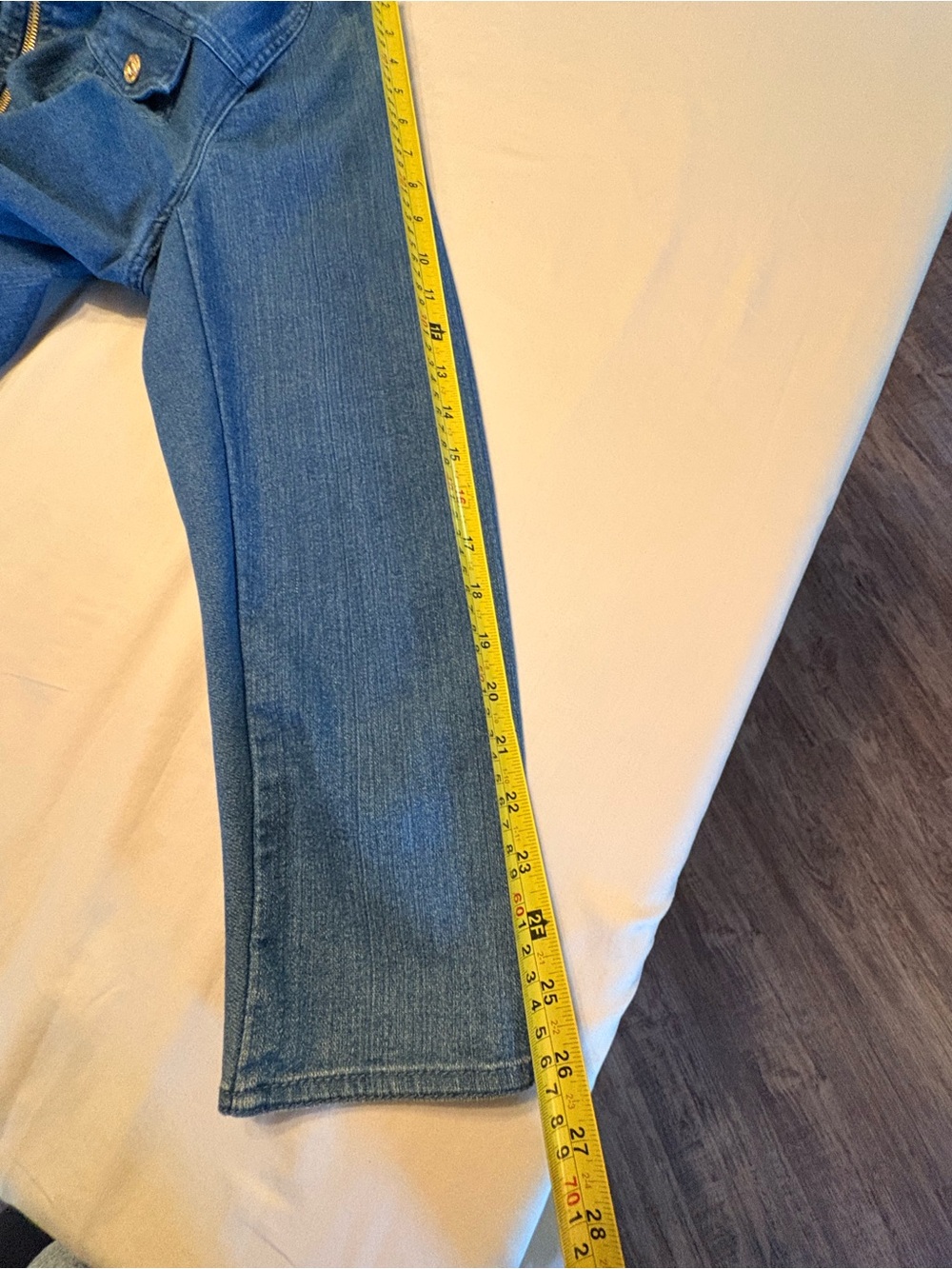 Ladies XL Classic Blue Denim Zip-Up Jean Jacket - Picture 12 of 12
